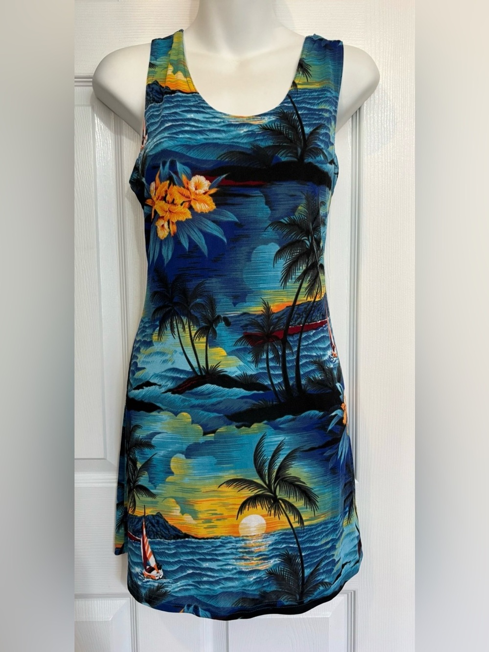 Tropical Sunset Tank Dress